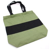 Dvobojna Pamučna Torba - 38x42x12cm - Zelena i Crna - 10oz