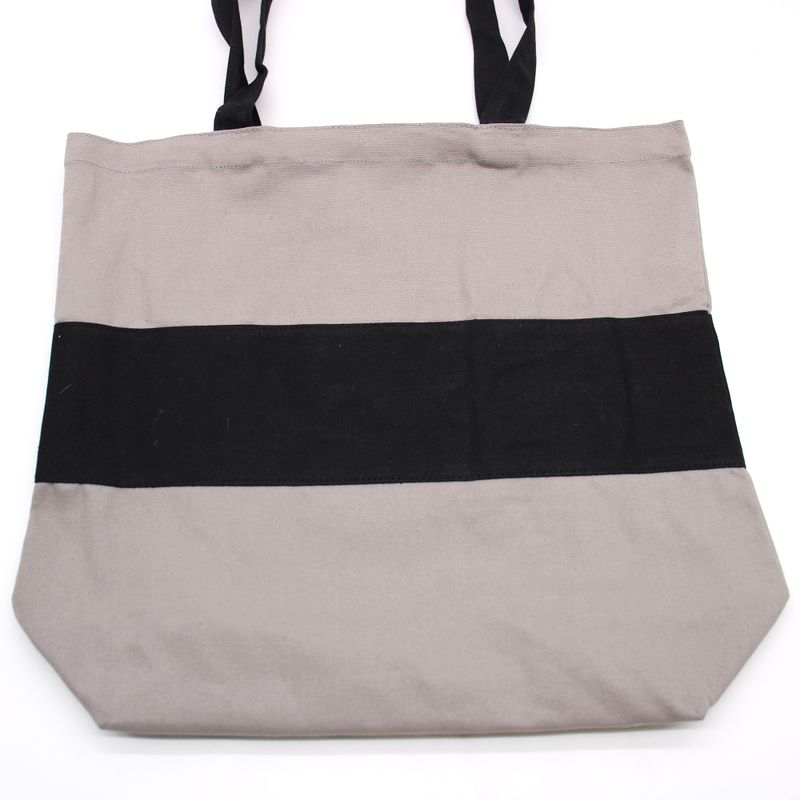 Dvobojna Pamučna Torba - 38x42x12cm - Siva i Crna - 10oz