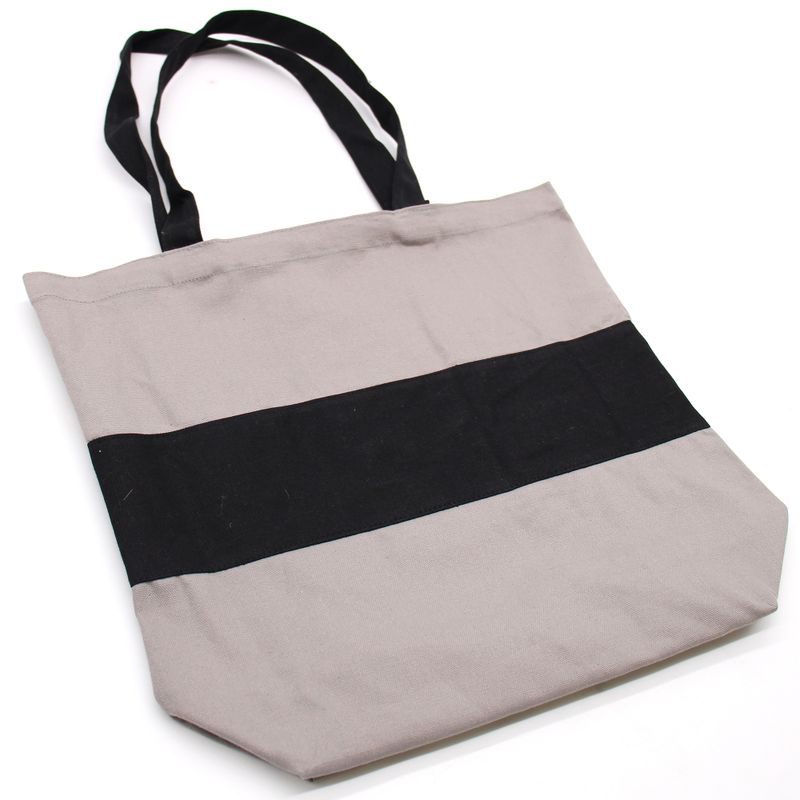 Dvobojna Pamučna Torba - 38x42x12cm - Siva i Crna - 10oz