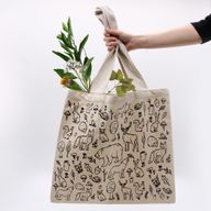 Velika Pamučna Torba - 38x42cm - Šumski Život - 10oz