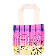 Torba - 38x42x12 cm - Lotus i Buda- Višebojna - Prirodne Naramenice