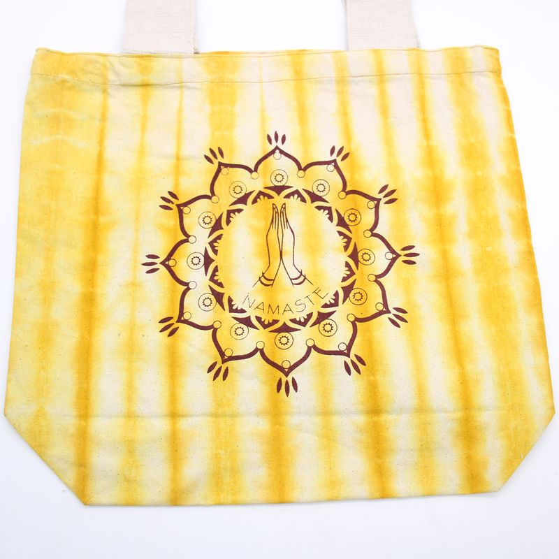 Torba - 38x42x12 cm - Namaste Ruke - Žuta - Prirodne Naramenice