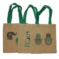 Velika Torba od Jute - 2 Različita Uzorka