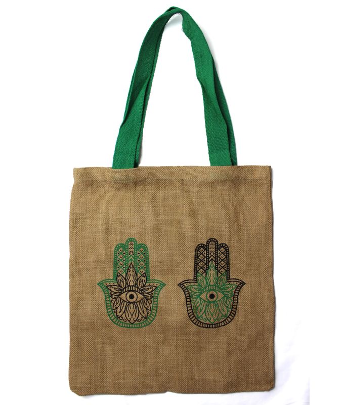 Velika Torba od Jute - 2 Različita Uzorka