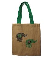Velika Torba od Jute - 2 Različita Uzorka