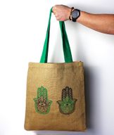 Velika Torba od Jute - 2 Različita Uzorka