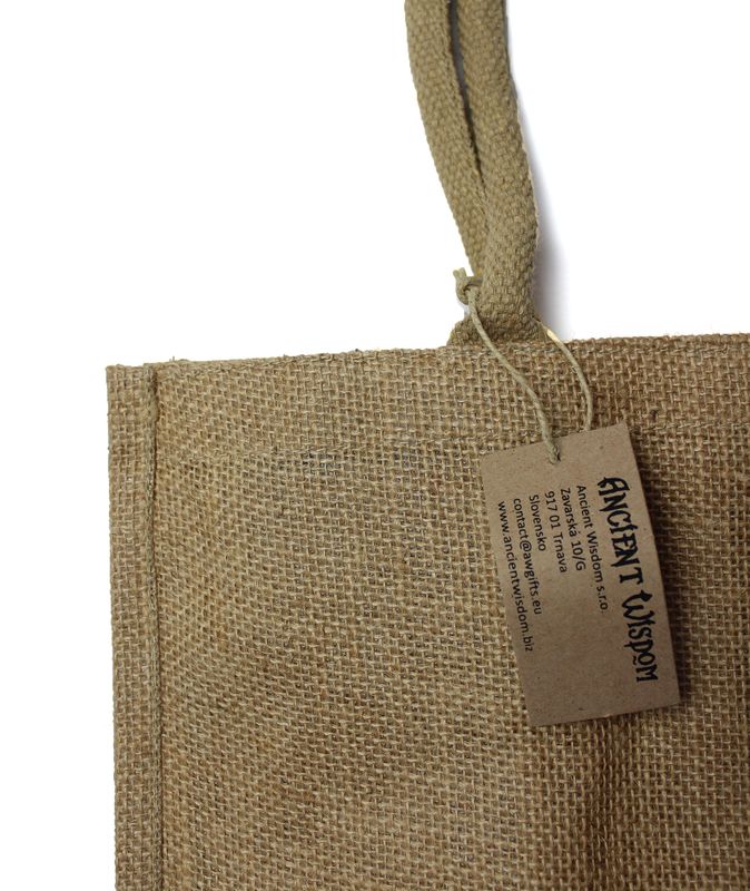 Velika Torba od Jute s Držačem za Boce