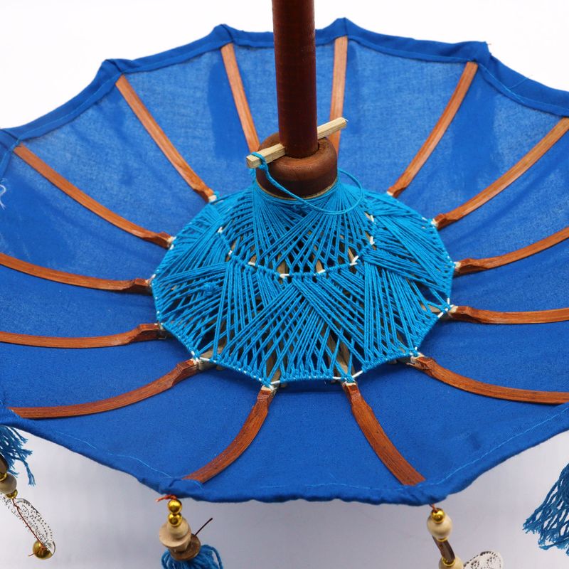 Bali Suncobran - Dekoracija Doma - Pamuk - Tirkizna - 40cm