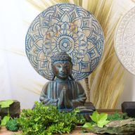 Buddha Feng Shui Set - Cvjetna Mandala - Plava