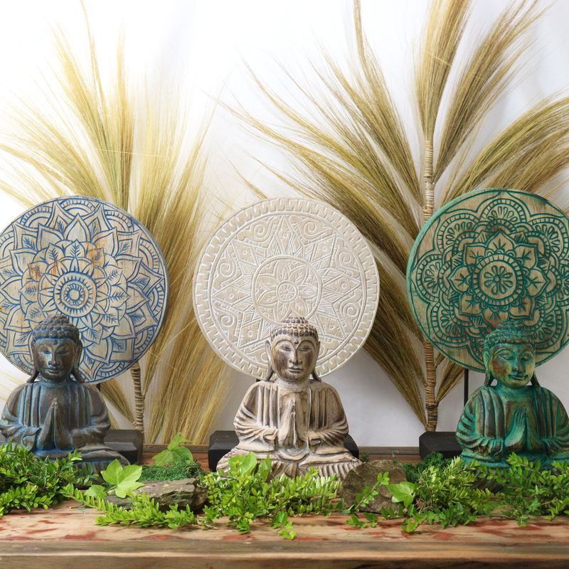 Buddha Feng Shui Set - Cvjetna Mandala - Plava