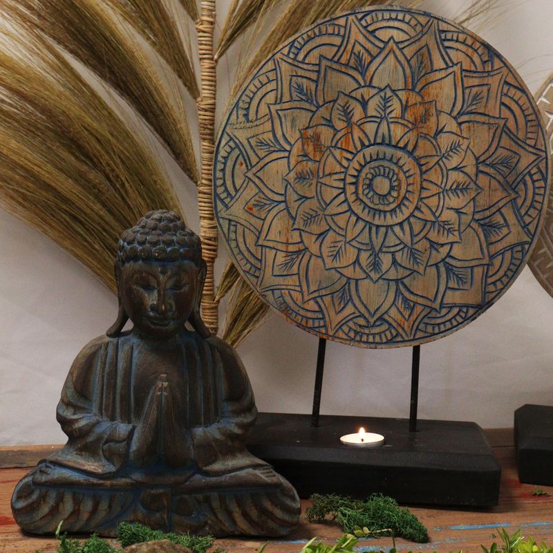 Buddha Feng Shui Set - Cvjetna Mandala - Plava