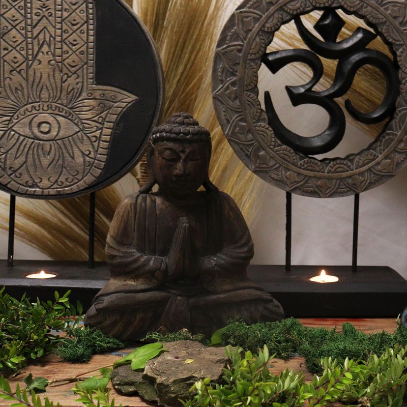Buddha Feng Shui Set - Om - Siva i Crna