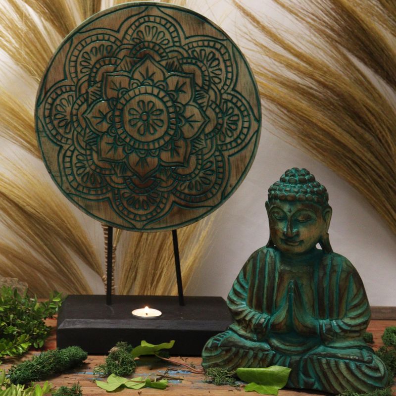 Buddha Feng Shui Set - Buddha Čvor - Zelena
