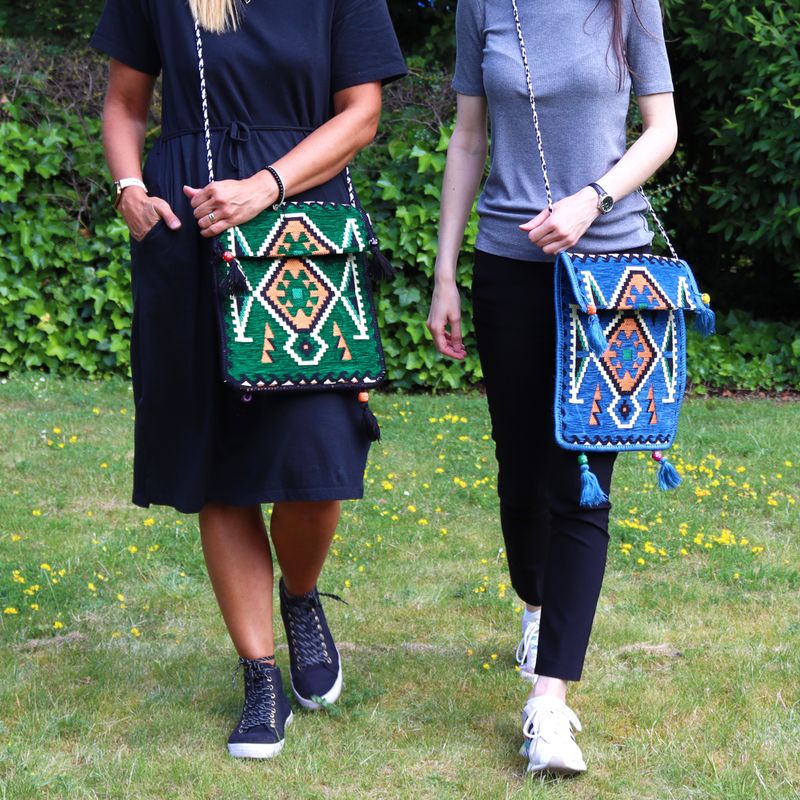 Kilim Festivalna Torba - Zelena