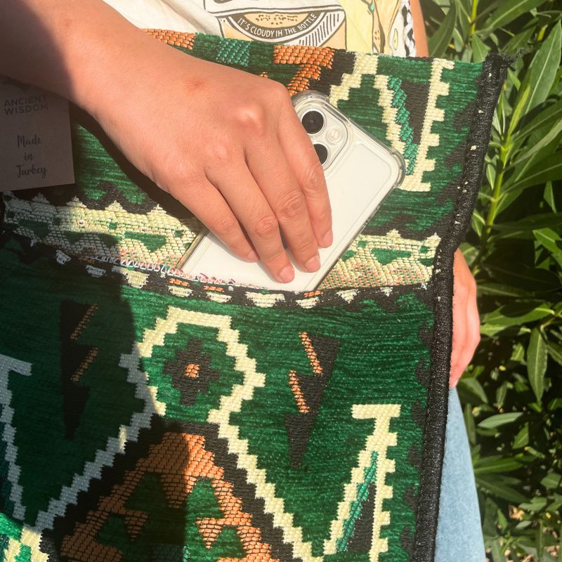 Kilim Festivalna Torba - Zelena