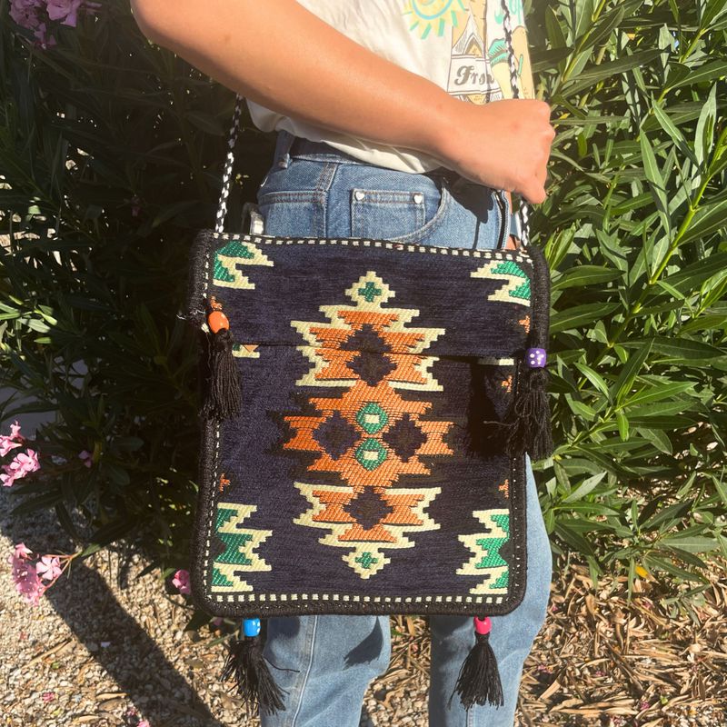 Kilim Festivalna Torba - Tamnoplava