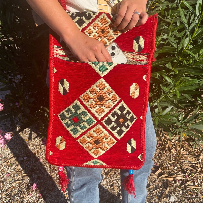 Kilim Festivalna Torba - Crvena