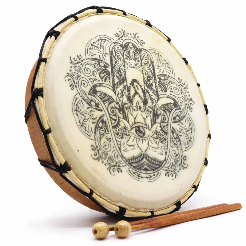 Hamsa Šamanski Bubanj s Dvije Palice - 30cm