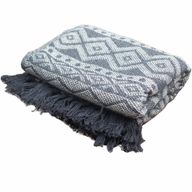 Boho Udobni Prekrivač - 125 x 150 cm - Siva Geometrija