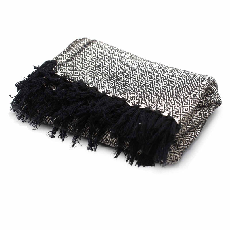 Boho Udobni Prekrivač - 125 x 150 cm - Siva