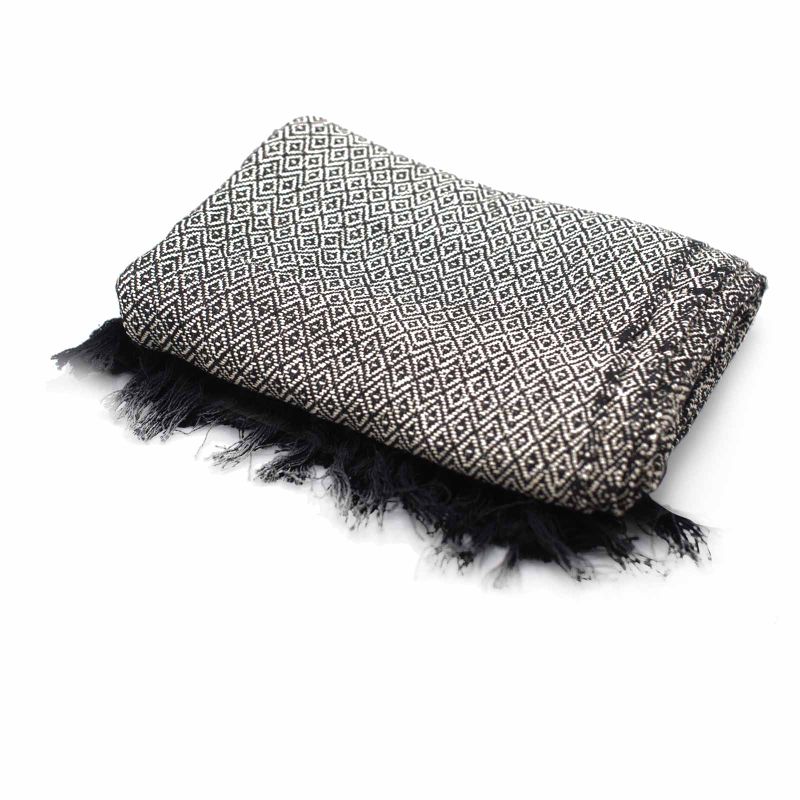 Boho Udobni Prekrivač - 125 x 150 cm - Siva