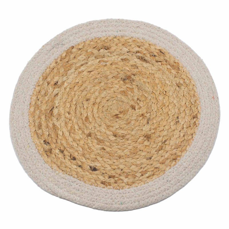 Prirodni Podmetač - Juta i Pamuk 30cm - Krem Rub