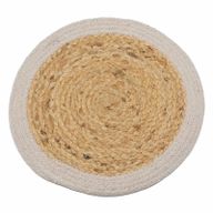 Prirodni Podmetač - Juta i Pamuk 30cm - Krem Rub