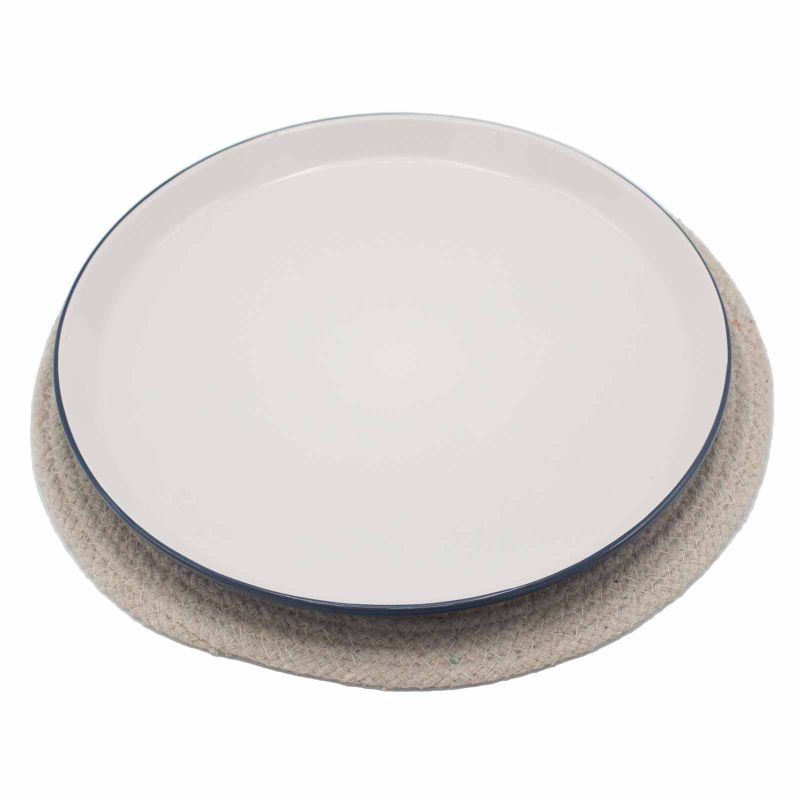 Prirodni Podmetač - Juta i Pamuk 30cm - Krem Rub