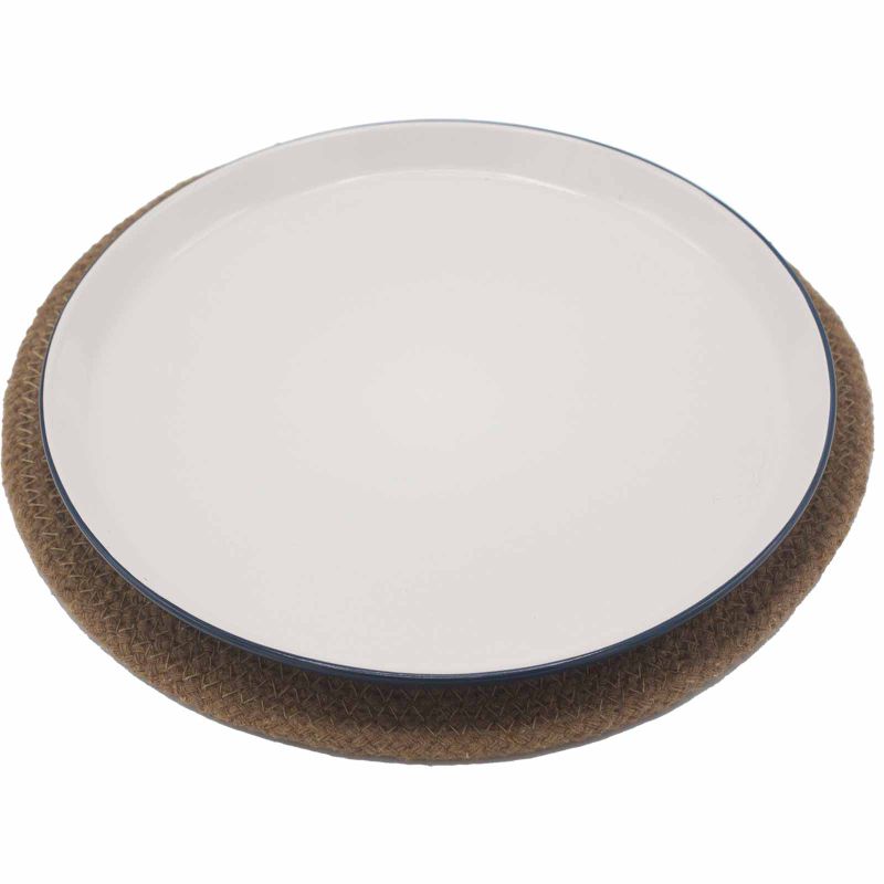 Prirodni Podmetač - Juta i Pamuk 30cm - Prirodni Rub