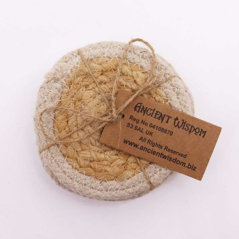 Prirodni Podmetač - Juta i Pamuk 10cm - Krem Rub (Set od 4)