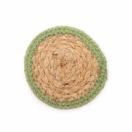 Prirodni Podmetač - Juta i Pamuk 10cm - Maslinasti Rub (Set od 4)