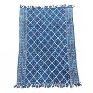 Ručno Rađeni Indigo Prekrivač - 170x120cm - Ponoćni Heerak