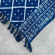 Ručno Rađeni Indigo Prekrivač - 170x120cm - Ponoćni Heerak