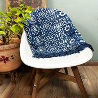 Ručno Rađeni Indigo Prekrivač - 170x120cm - Desi Pruge