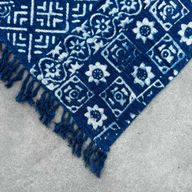 Ručno Rađeni Indigo Prekrivač - 170x120cm - Desi Pruge