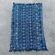 Ručno Rađeni Indigo Prekrivač - 170x120cm - Desi Pruge