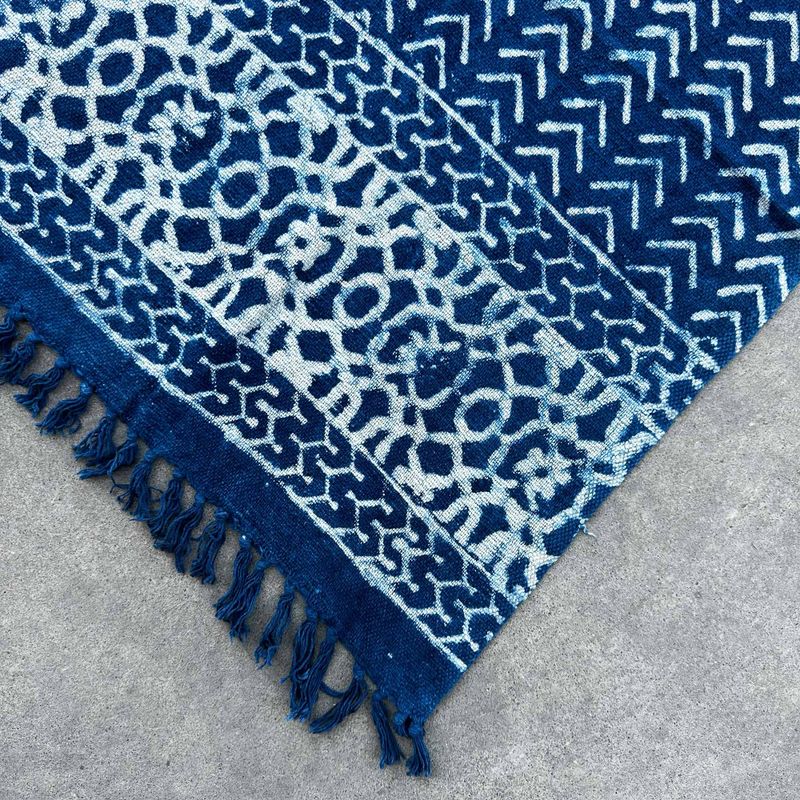 Ručno Rađeni Indigo Prekrivač - 170x120cm - Seedha Strijele