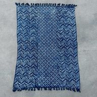 Ručno Rađeni Indigo Prekrivač - 170x120cm - Namoona Valovi
