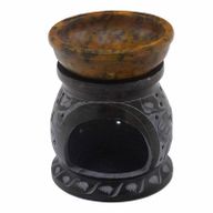 Aroma Svijećnjak 10cm- Mandala Cvijet - Crna i Žuta