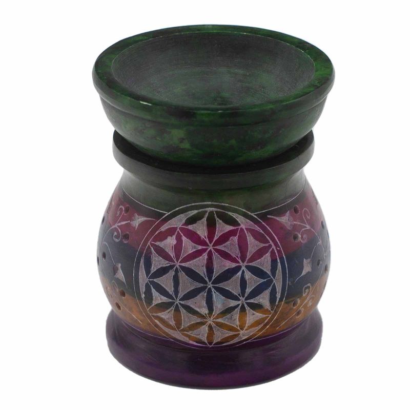 Aroma Svijećnjak 10cm- Cvijet Života - Pet Boja