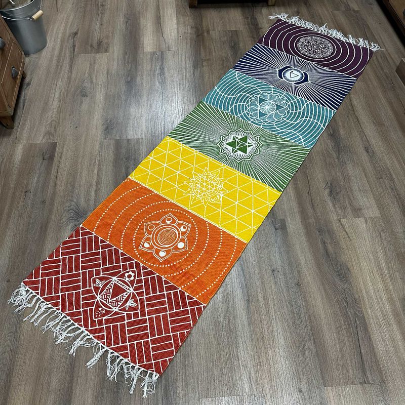 Indijski Pamučni Tepih - 60 x 200 cm - 7 Čakri
