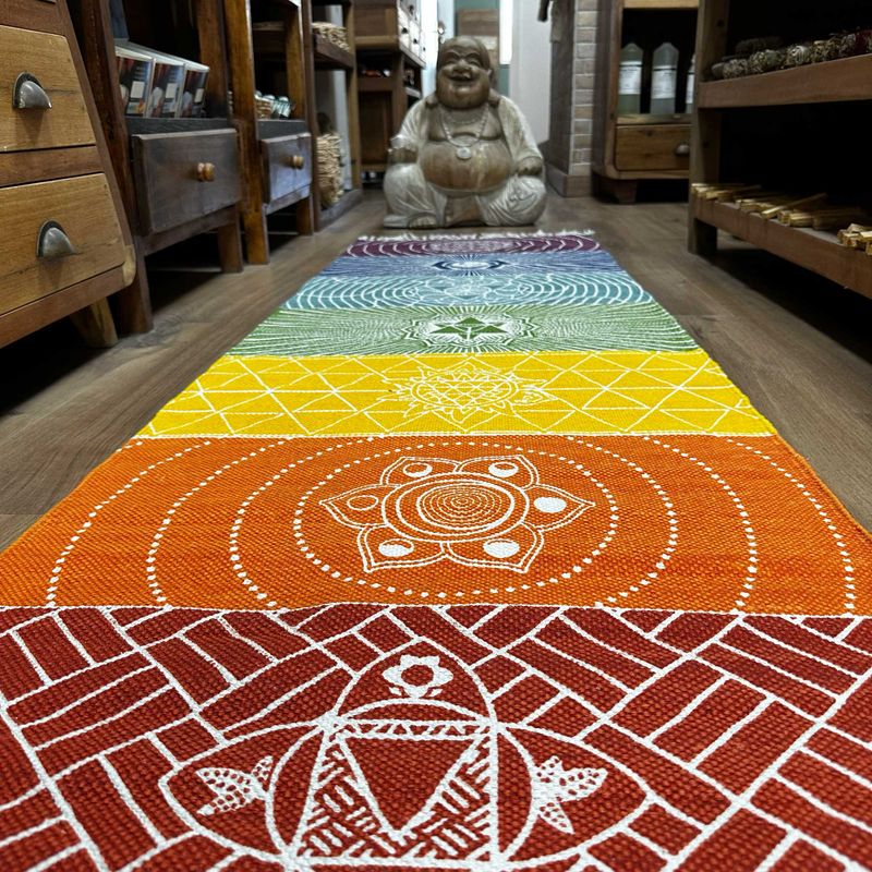 Indijski Pamučni Tepih - 60 x 200 cm - 7 Čakri