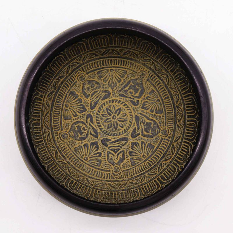 Zvučna Zdjela od Zemljanog Praha - Mantra 5 Buddha - 16cm