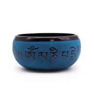 Zvučna Zdjela od Zemljanog Praha - Plava Mantra 5 Buddha - 16cm