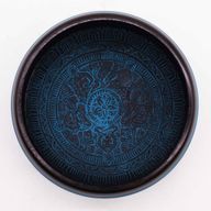 Zvučna Zdjela od Zemljanog Praha - Plava Mantra 5 Buddha - 16cm