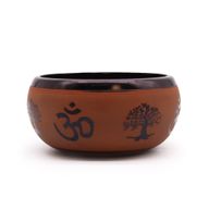 Zvučna Zdjela od Zemljanog Praha - Glina Om Buddha - 16cm