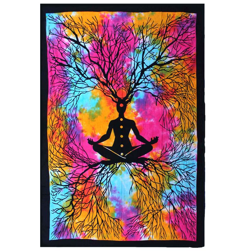Single Pamučna Navlaka za Krevet - Yoga Drvo