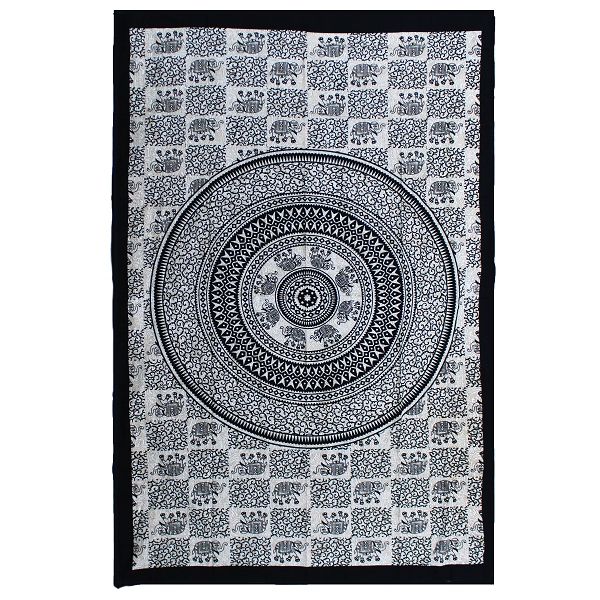 Single Pamučna Navlaka za Krevet - Mono - Slon Mandala