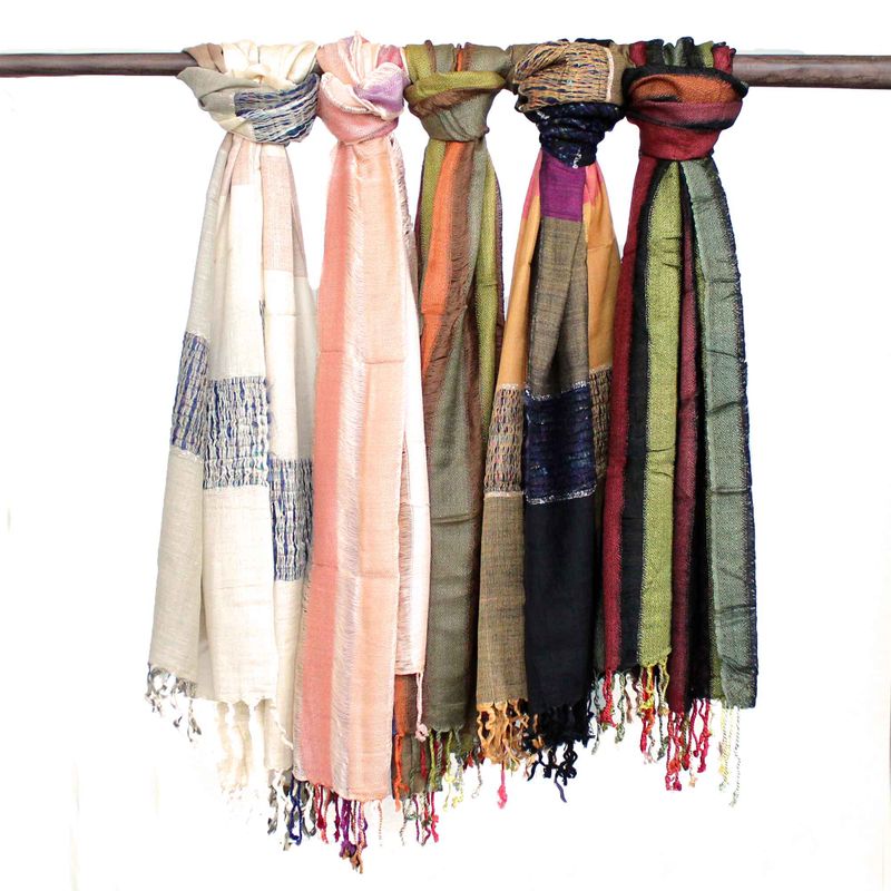 Veliki Indijski Boho Šalovi - Razne Nijanse - 75x180cm