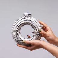 Vaza u Obliku Krafne - Krem 18cm